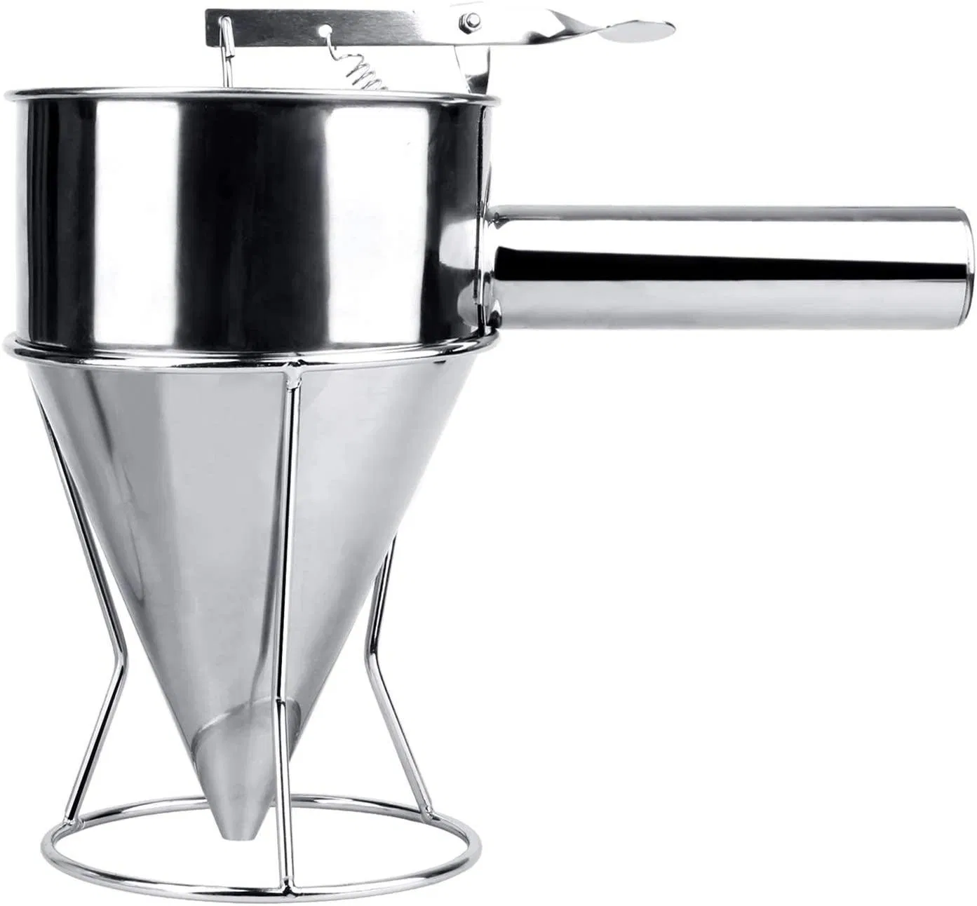 Stainless Steel Pancake Batter Dispenser with Stand Funnel Dispenser