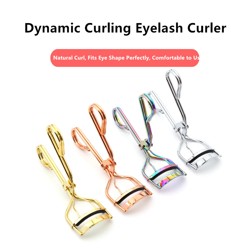 Rose Gold Durable Mini Makeup Beauty Stainless Steel Eyelash Curler for Women