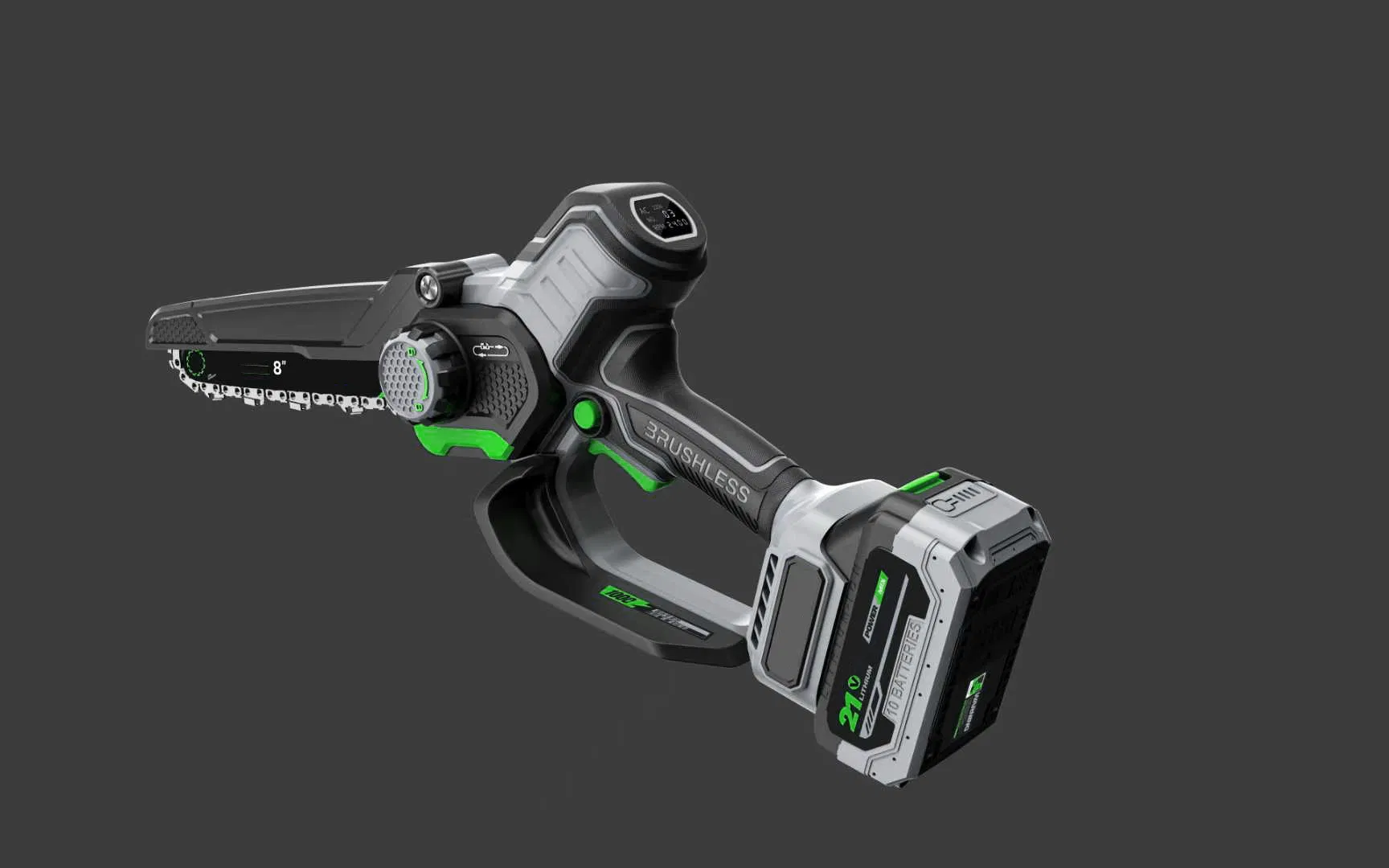 Gardening Tools Lithium Battery Electric Rechargeable8'' Cordless Chain Saw