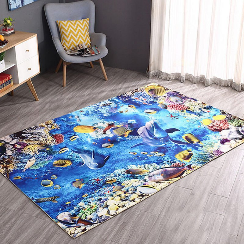 Comfortable Non Slip Carpet Rugs PVC Foam Printed Anti Slip Floor Mat for Kitchen and Living Room