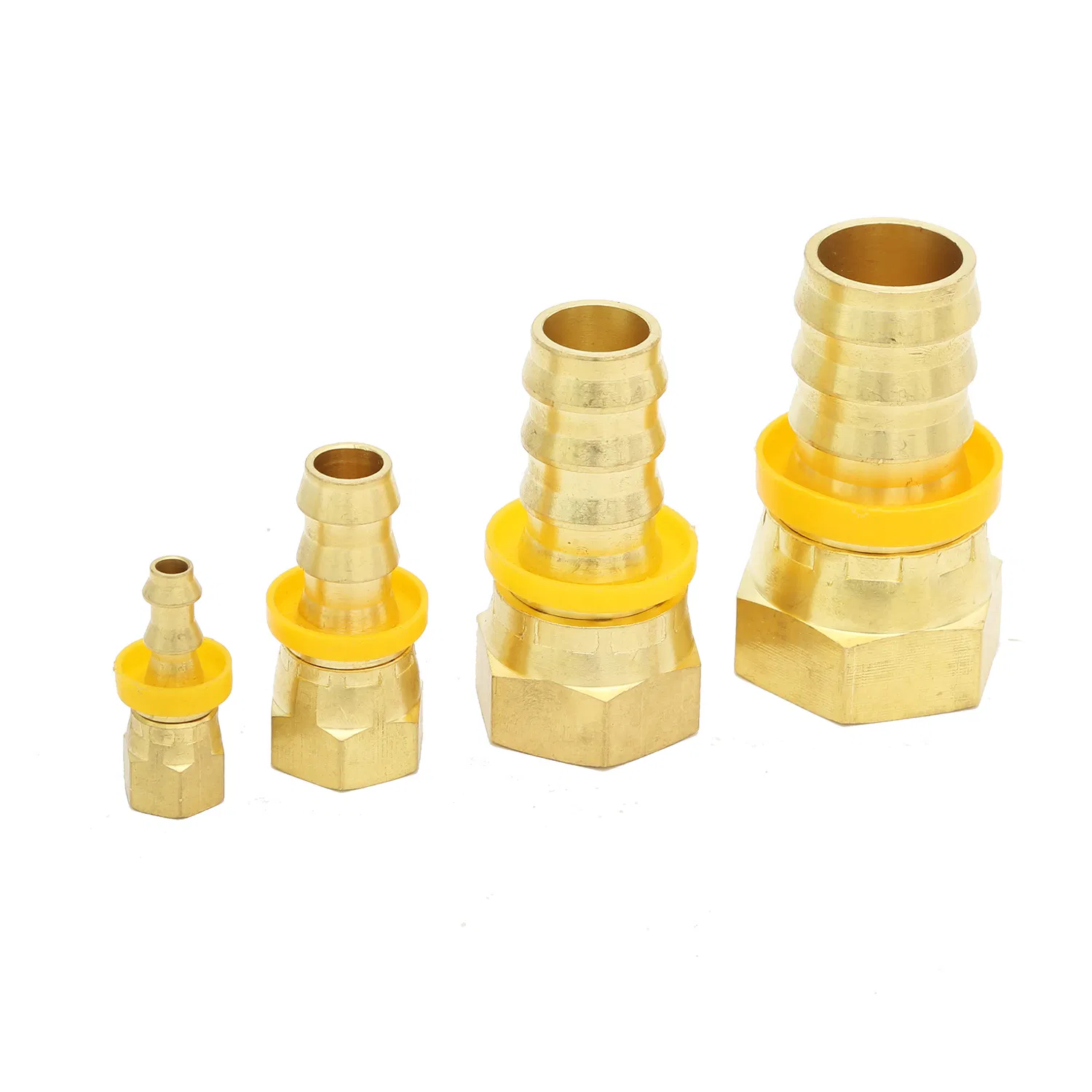 NPT Female Hydraulic Swivel Joint Brass Fittings Push Lock Hose Barb