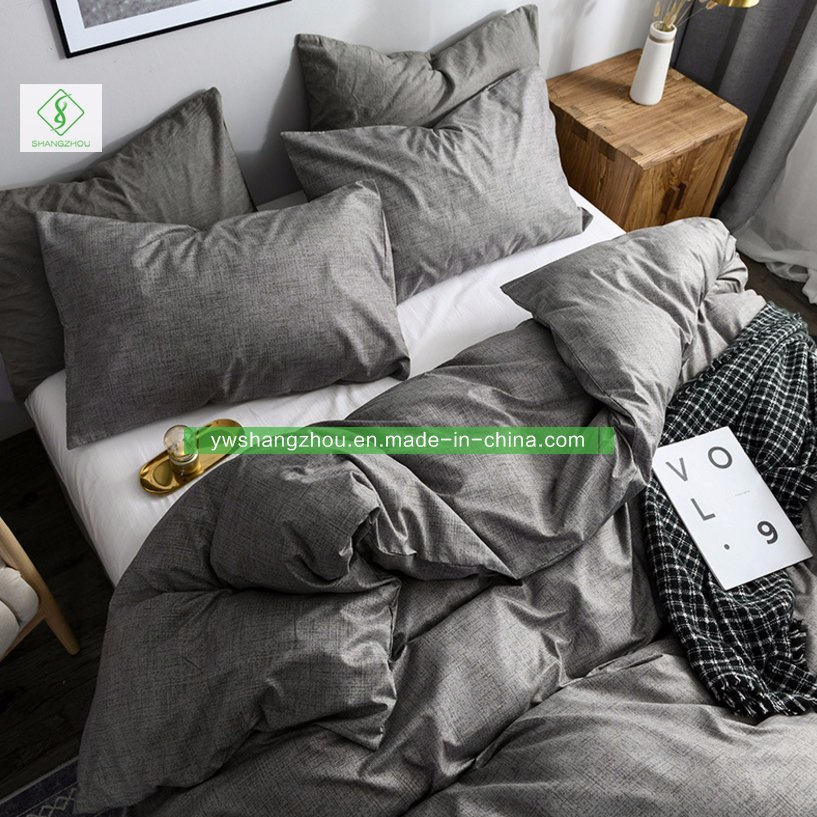 Plain Bedding Set Home Textile Bedding Sheet and Duvet Cover