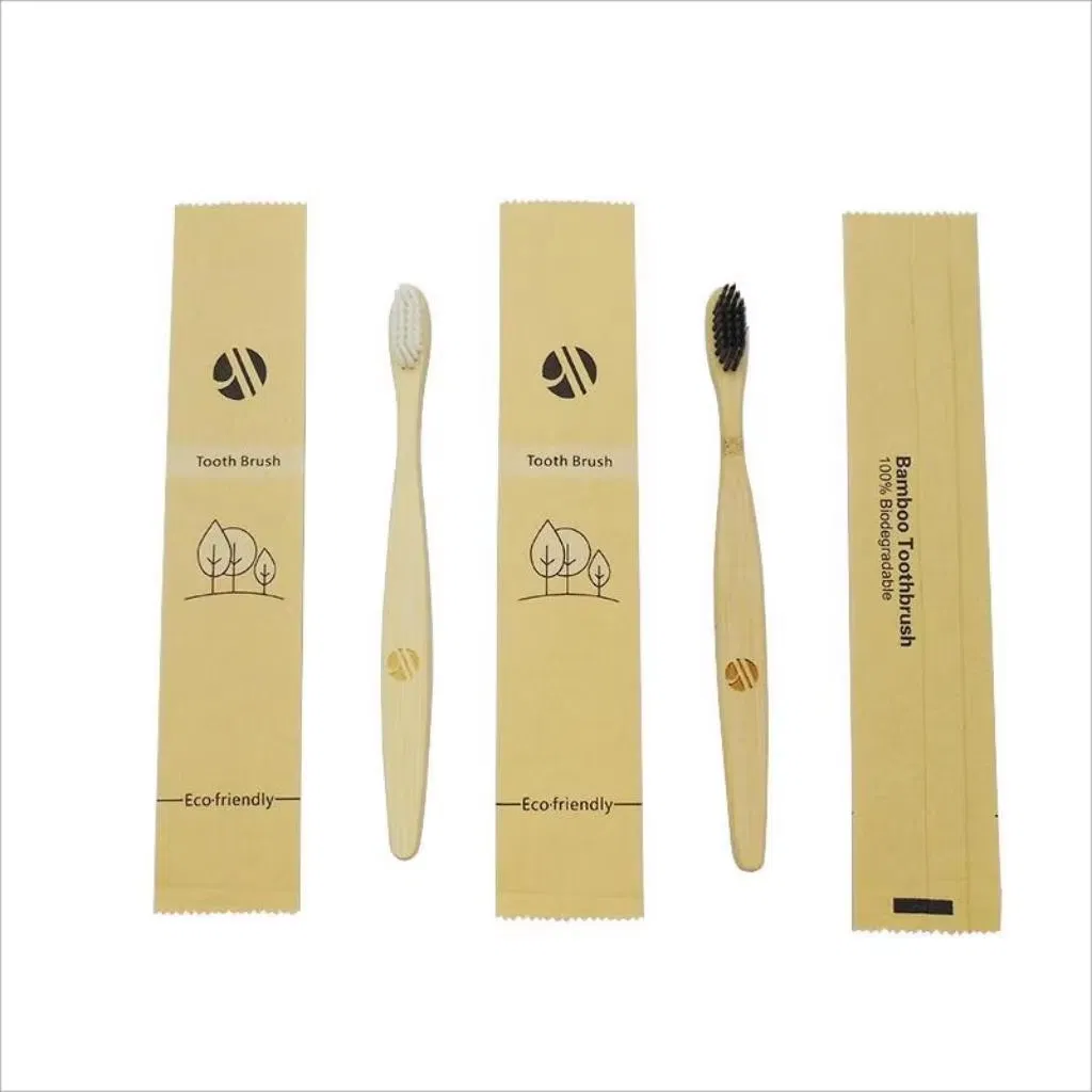 OEM Eco-Friendly Nylon Soft Bristle Bamboo Toothbrush Biodegradable
