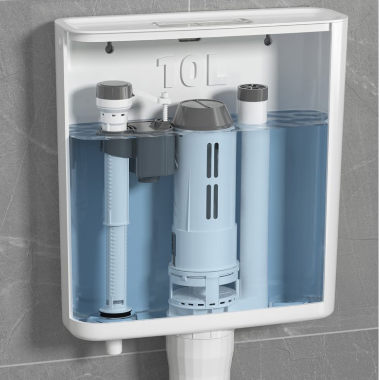 Fluor Bathroom Fitting Plastic PP Wc Flushing Cistern Toilet Water Tank