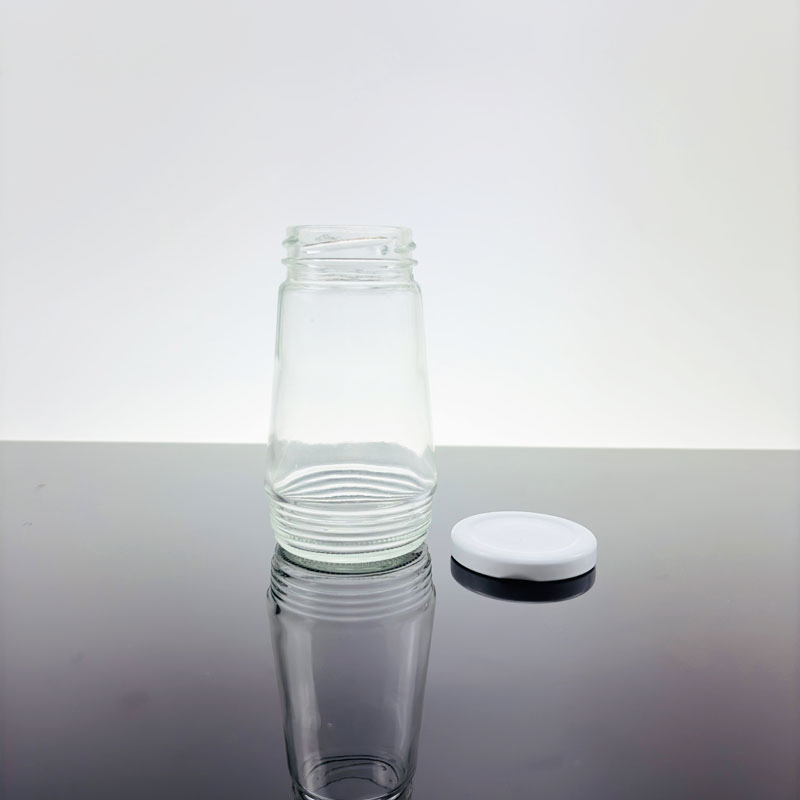 9 Oz Clear Tapered Glass Jars with Screw Cap