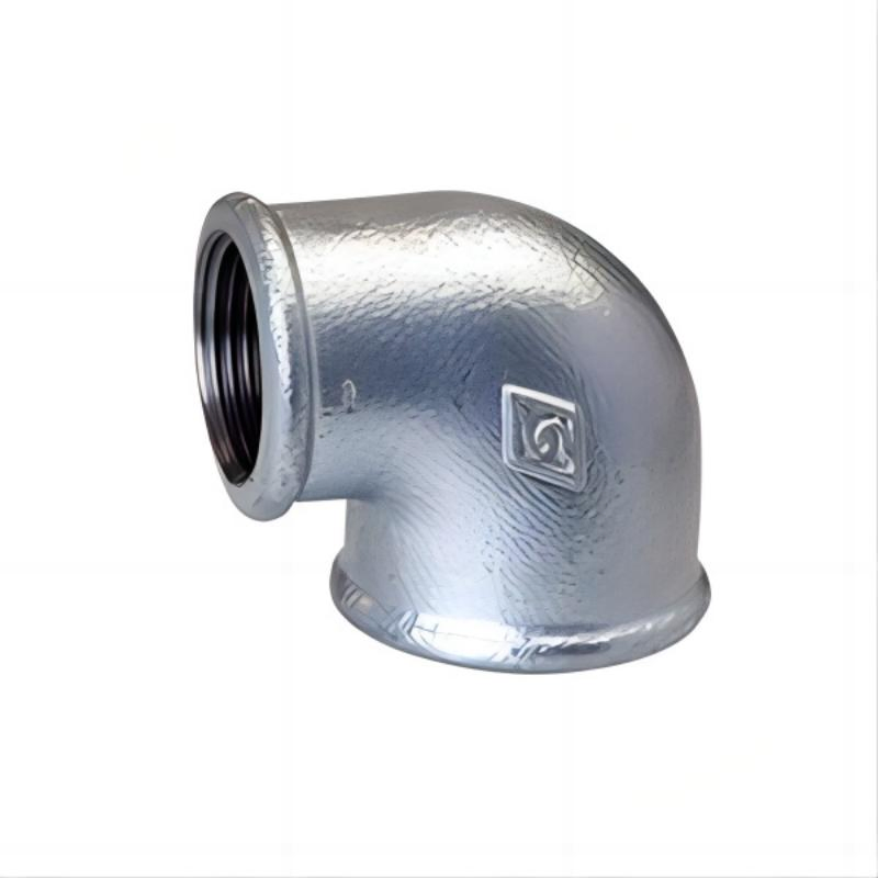 Malleable Iron Pipe Fittings Beaded Edge Galvanized Reducing 90 Degree Elbow