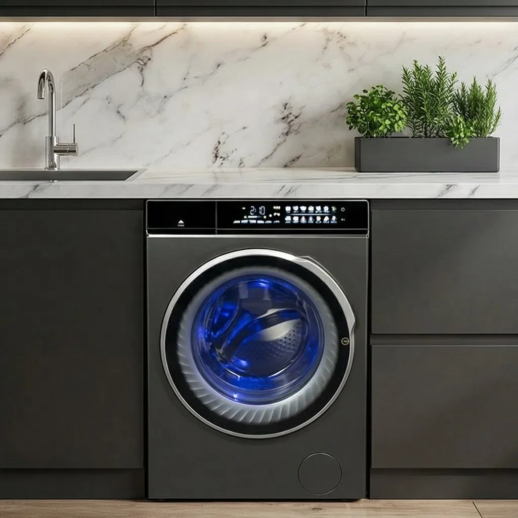 High-Capacity 12kg Crown Washing Machine with Large Door Design