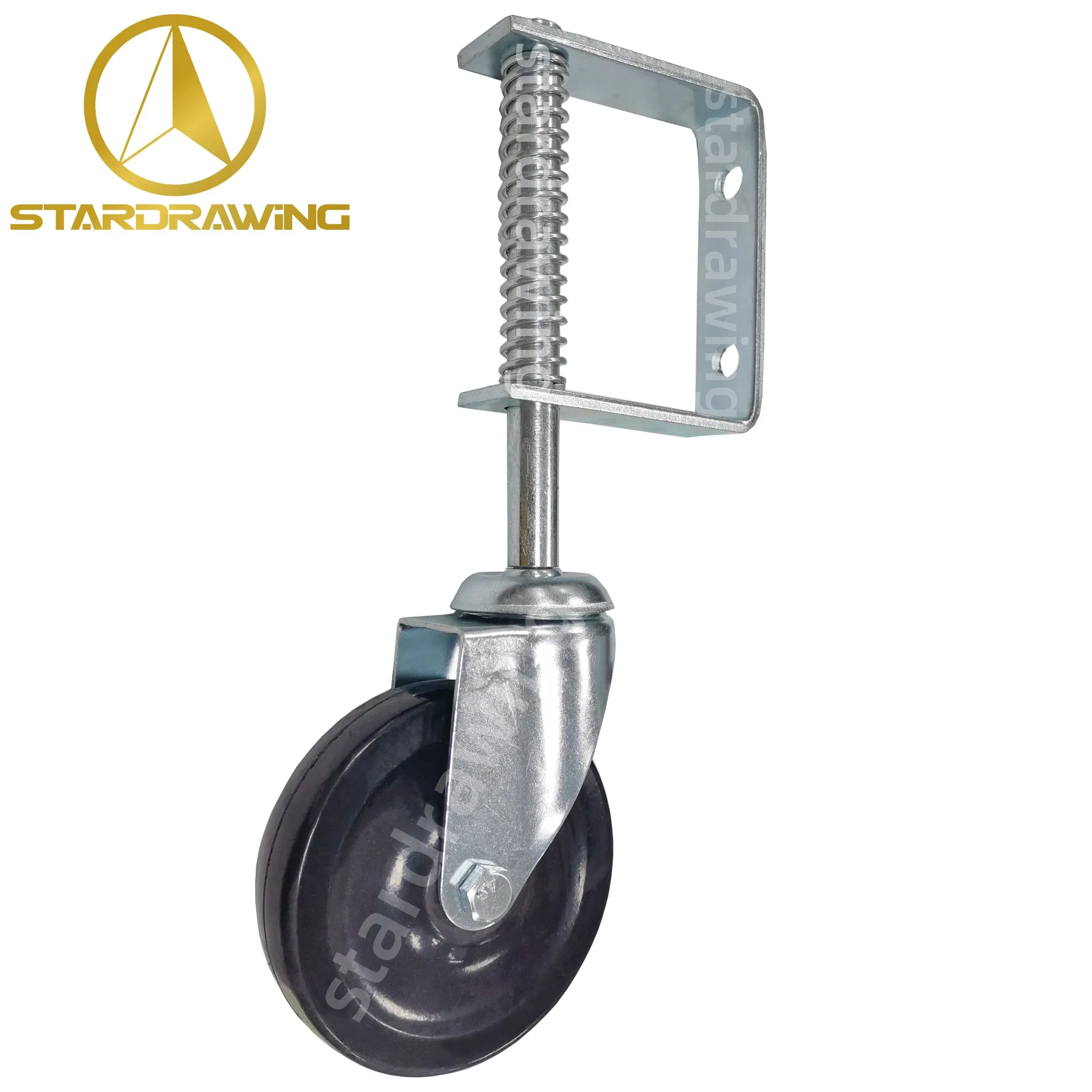 Stardrawing 3inch Shock Absorbing Fence Gate Casters Wheel Garage Door Wheel Castor