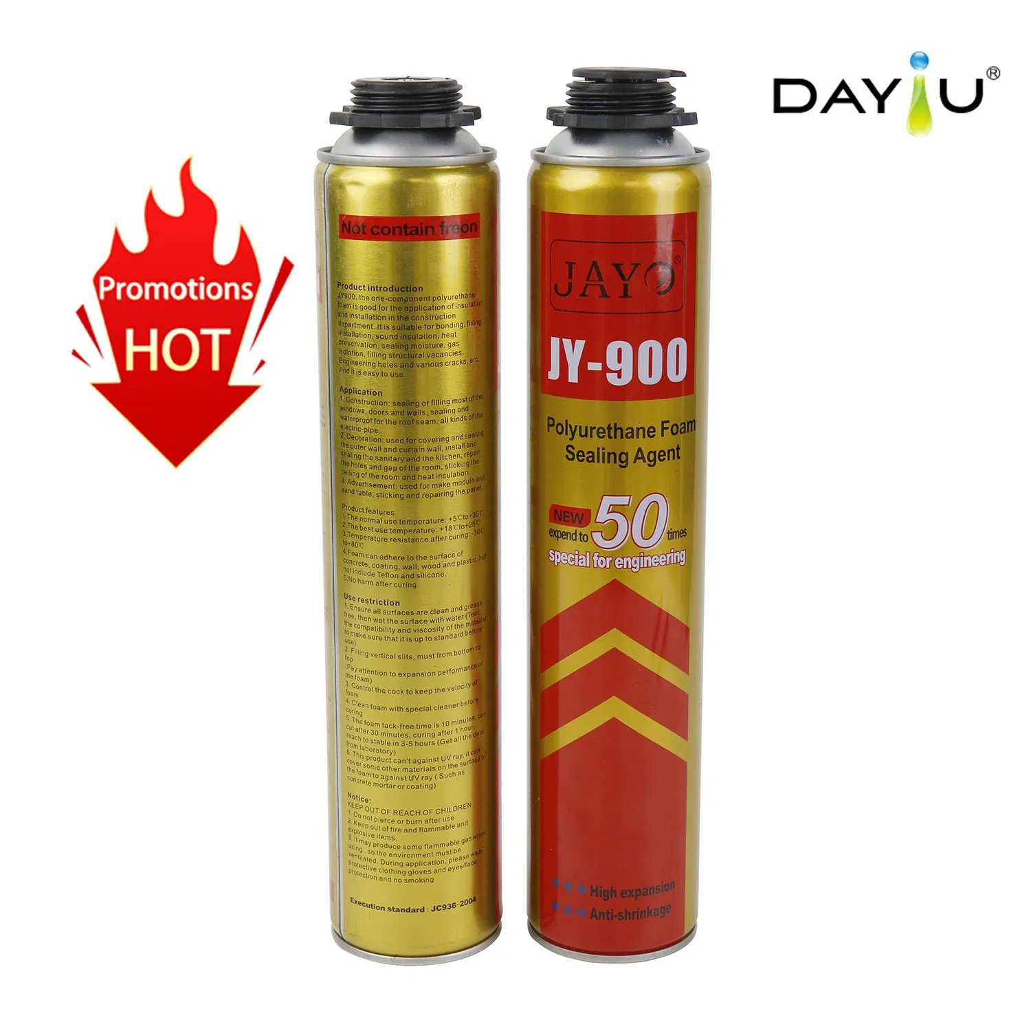 Factory Supply 750ml PU Spray Foam High Expansion Insulation Foam for Sealing Gaps, Waterproof & Energy Saving, OEM Supported