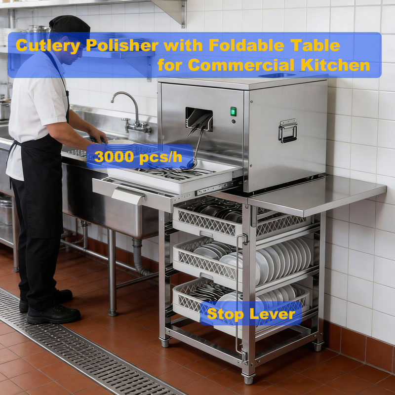 Heavybao Industrial Cutlery Electric Drying Polishing Machine Commercial Restaurant Kitchen Equipment