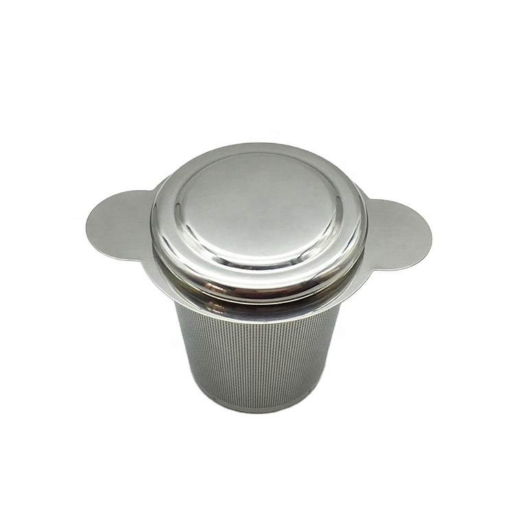 Customized Logo Food Grade Stainless Steel Wire Mesh Dome Shape Tea Filter Double Handle Fine Mesh Loose Leaf Tea Strainer