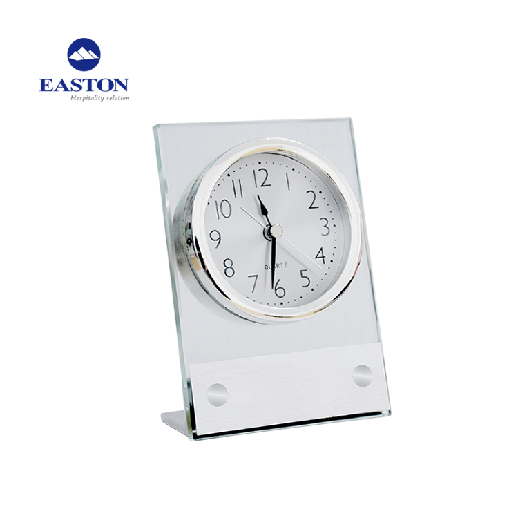 Hotel Mahogany Color Alarm Clock in Wooden Body Wholesale