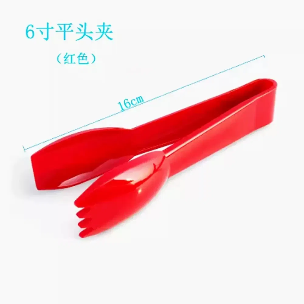 16cm Plastic BBQ Salad Tools Frying Candy Food Serving Tongs Barbecue Clip Clamps Cake Server Food Tong Clip Reusable PC