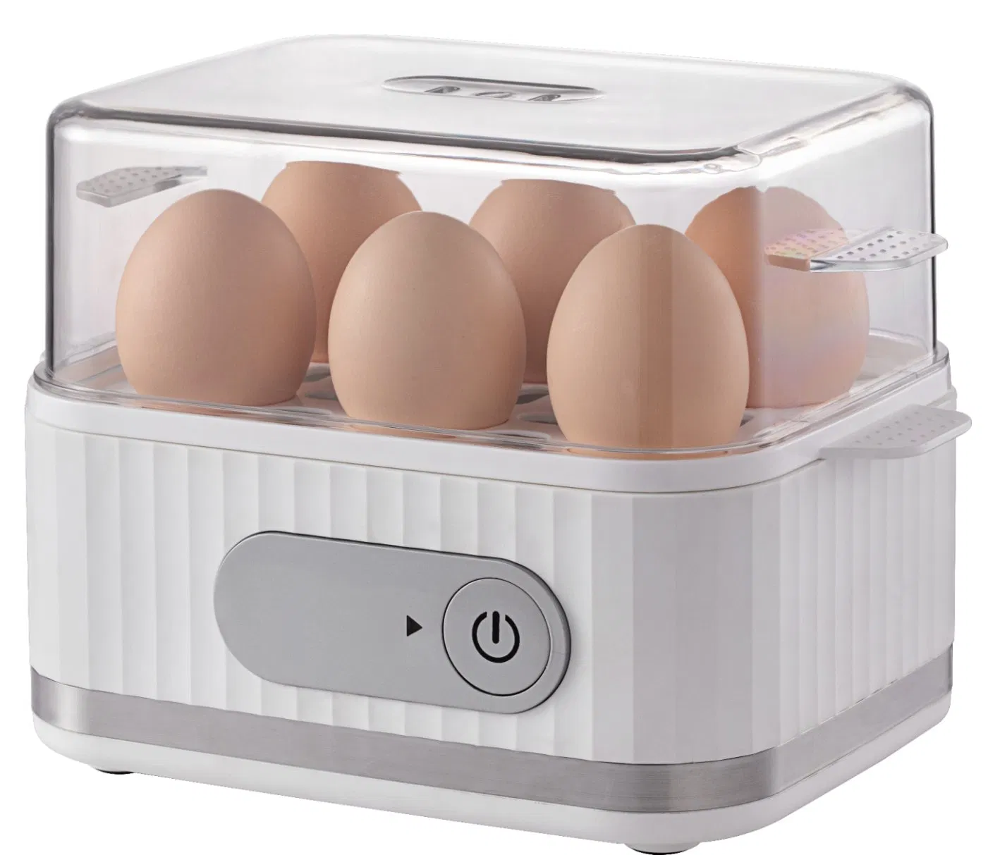 Egg Cooker -6 Egg Capacity, Automatic Shut off, Compact Hard & Soft Boiled Egg Maker for Kitchen