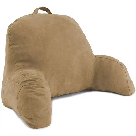 Reading Pillow Wedge Large Adult Backrest with Arms Back Support Sitting on Bed Sofa with Washable Pillow Cover Sitting Pillow