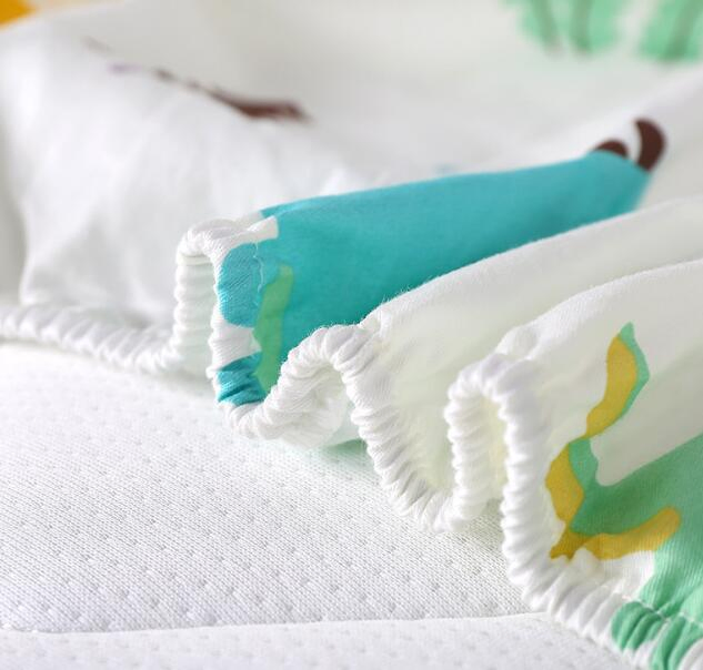 Custom Printed Baby Soft & Durable Jersey Strechy Fabric Fitted Baby Crib Sheets