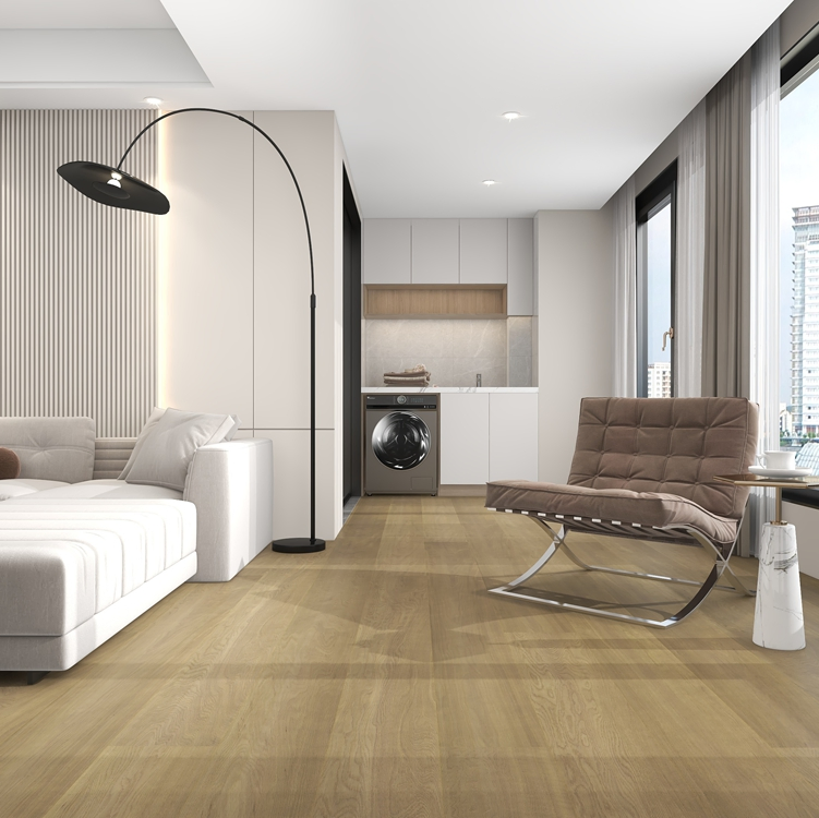 Indoor Modern Design Smooth French White Oak Wood Natural Parquet Flooring for Living Room