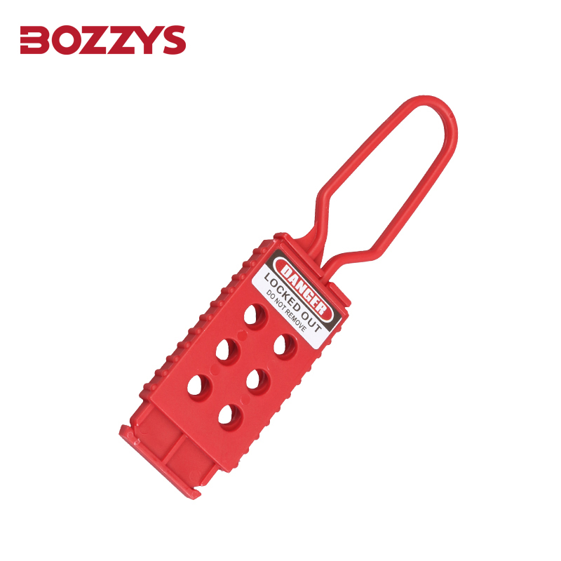 43X173mm Red Insulated 6 Holes Nylon Lockout Hasp to Secure a Single Lockout Device