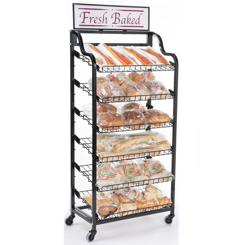 Factory Direct Sale Metal Shelf Durable Bread Display Stand