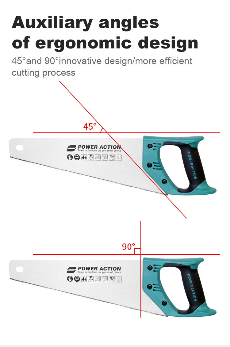 Power Action Wood Wooden Cutting Steel Hand Saw Hand Tool