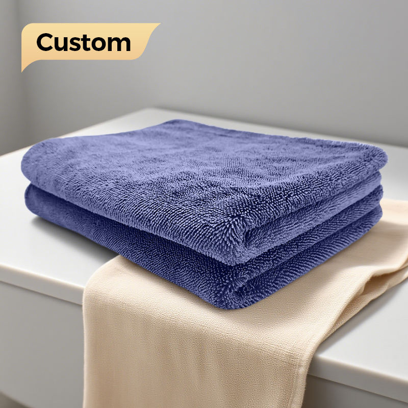 Custom Logo Solid Color Ultra Absorbent Microfiber Cleaning Towel for Kitchen
