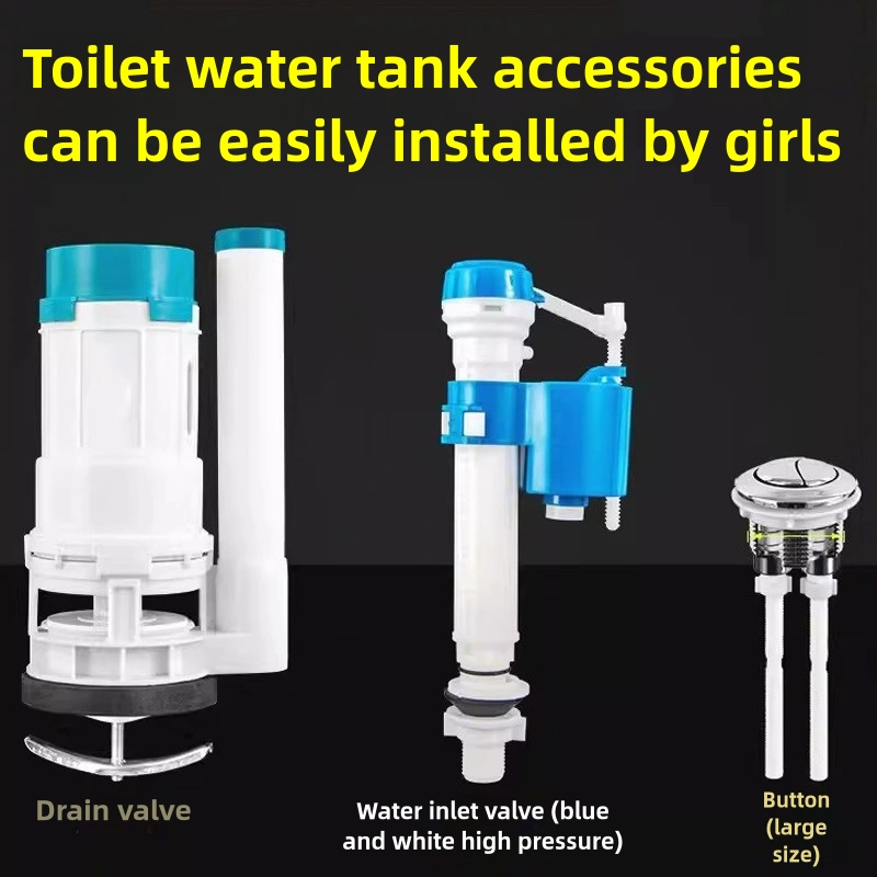 Fluor TV001 Bathroom Toilet Flush Mechanism One Piece Toilet Tank High Pressure Dual Flush Cistern Valve