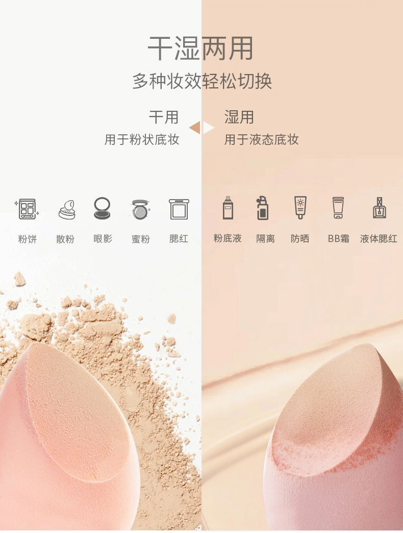 Kan 201 Wholesale Excellent Quality Makeup Powder Puff Makeup Sponge Beauty Egg Have Stock