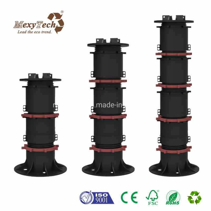 Balcony Raised Flooring Adjustable Plastic Pedestal for WPC Composite Decking