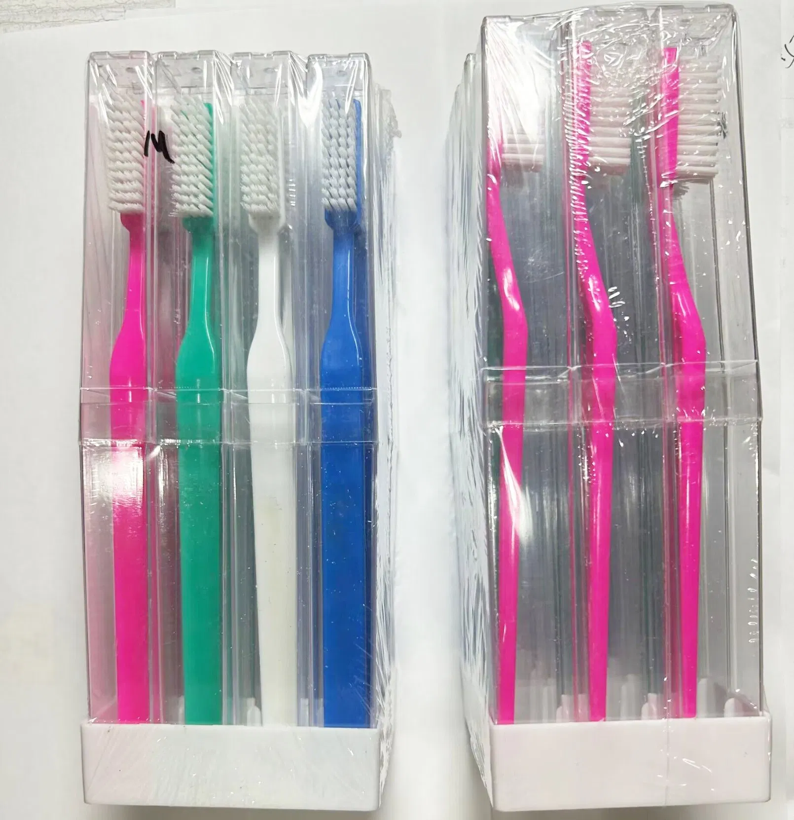 Big Head Whitening Toothbrush with Hard Bristles in Plastic Tube for Deep Cleaning Toothbrush