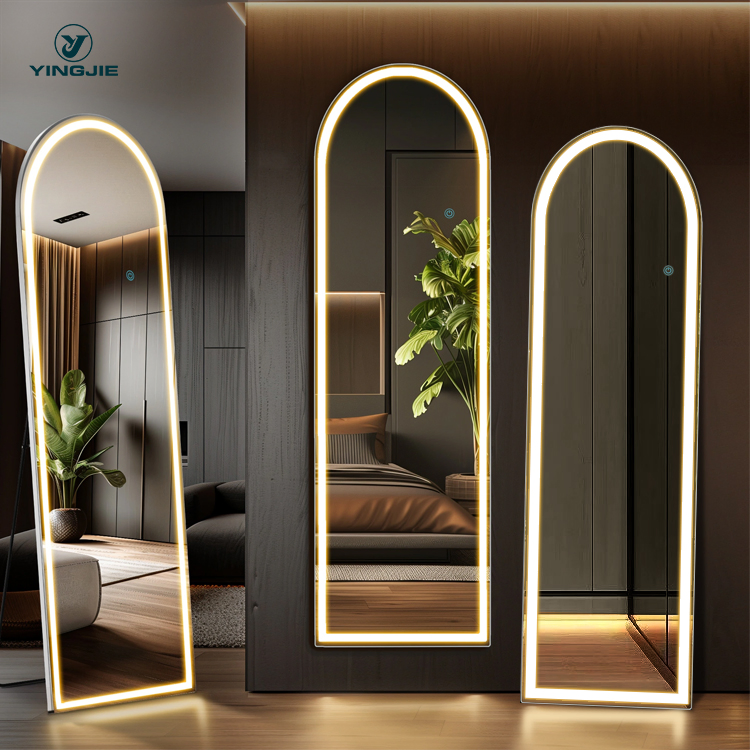 Custom Bathroom Dressing Mirror Full Length Salon Mirror LED Mirror with Touch Screen Light