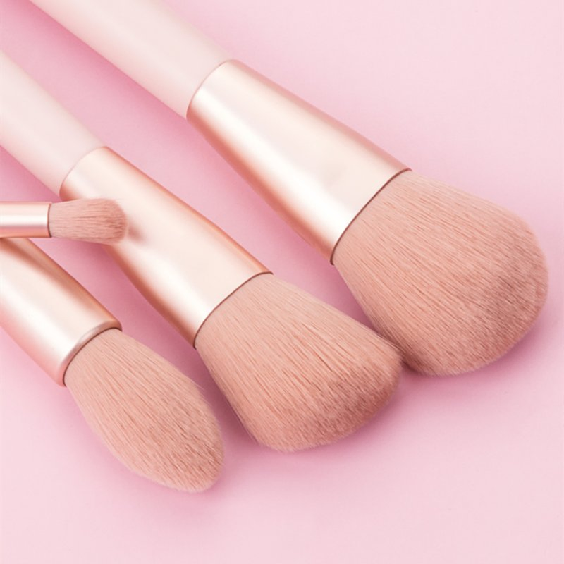 7PCS Pink Makeup Brushes Premium Synthetic Fiber Brush Makeup Tool Private Label Cosmetic Makeup Brush Set