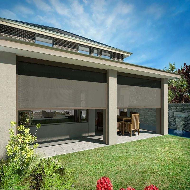 Awindproof Blinds Shades & Shutters Waterproof Zip Screen Blind Custom Smart Blinds