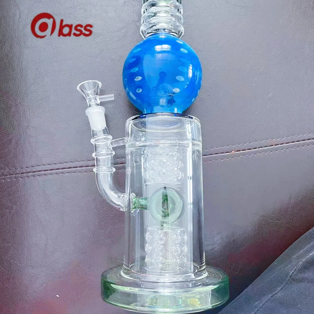 Wholesale 17" Blue Ball Glass Smoking Pipe