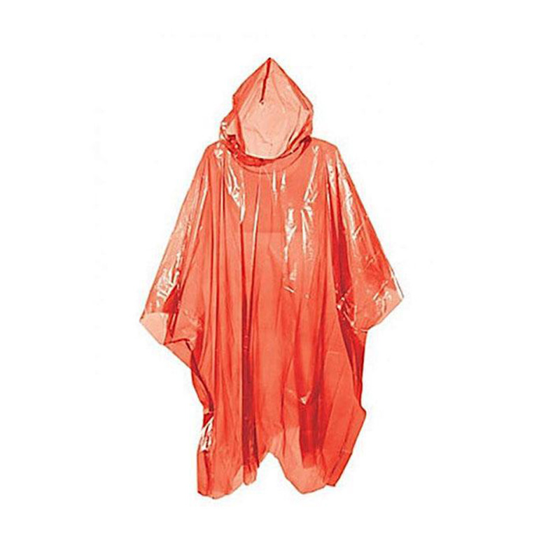 Disposable Adults Plastic Ponchos Multicolour Travel Emergency Raincoat