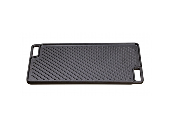 Двусторонняя чугунная сковорода-гриль с антипригарным покрытием