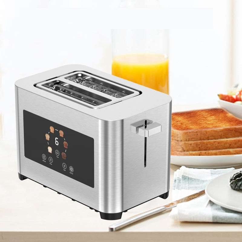 Sleek 2 Slice Digital Toaster with Adjustable Browning Control for Perfect Toast
