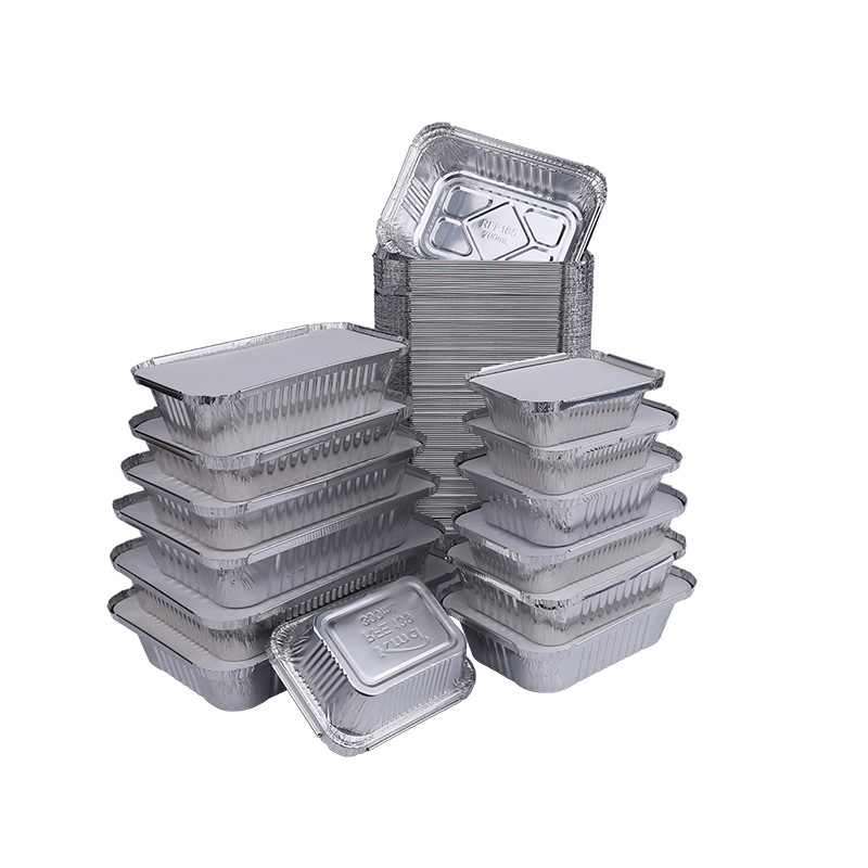 High Quality Take-out Ovenable Aluminum Foil Pan Container with Lid