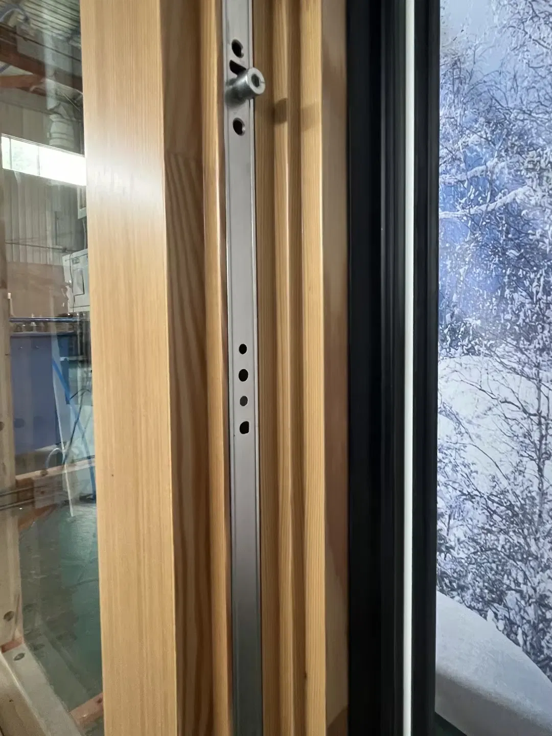 Penjoy European Modern Door Triple Glazed Glass Aluminum Clad Wood French Doors