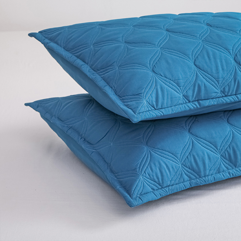 ODM/OEM Polyester Home Textile 3 Pieces Sheet Set Bedding Set Blue Bed Cover Queen Size Bedspread with Pillow