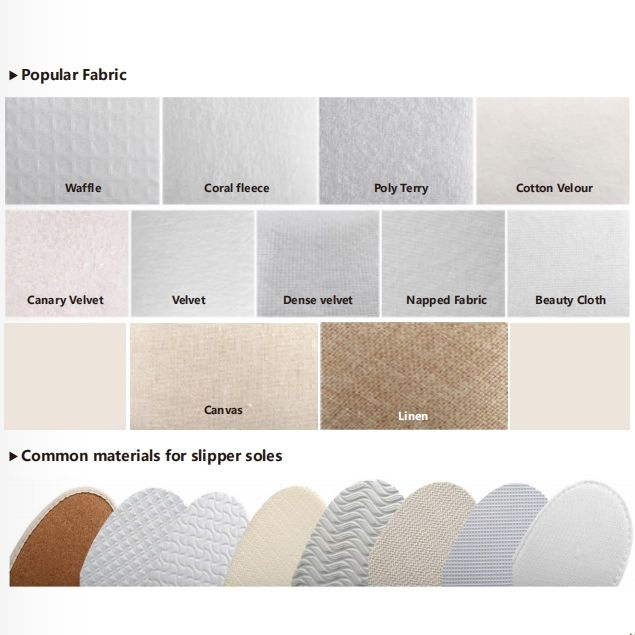 Белые тапочки для отеля и дома с EVA подошвой