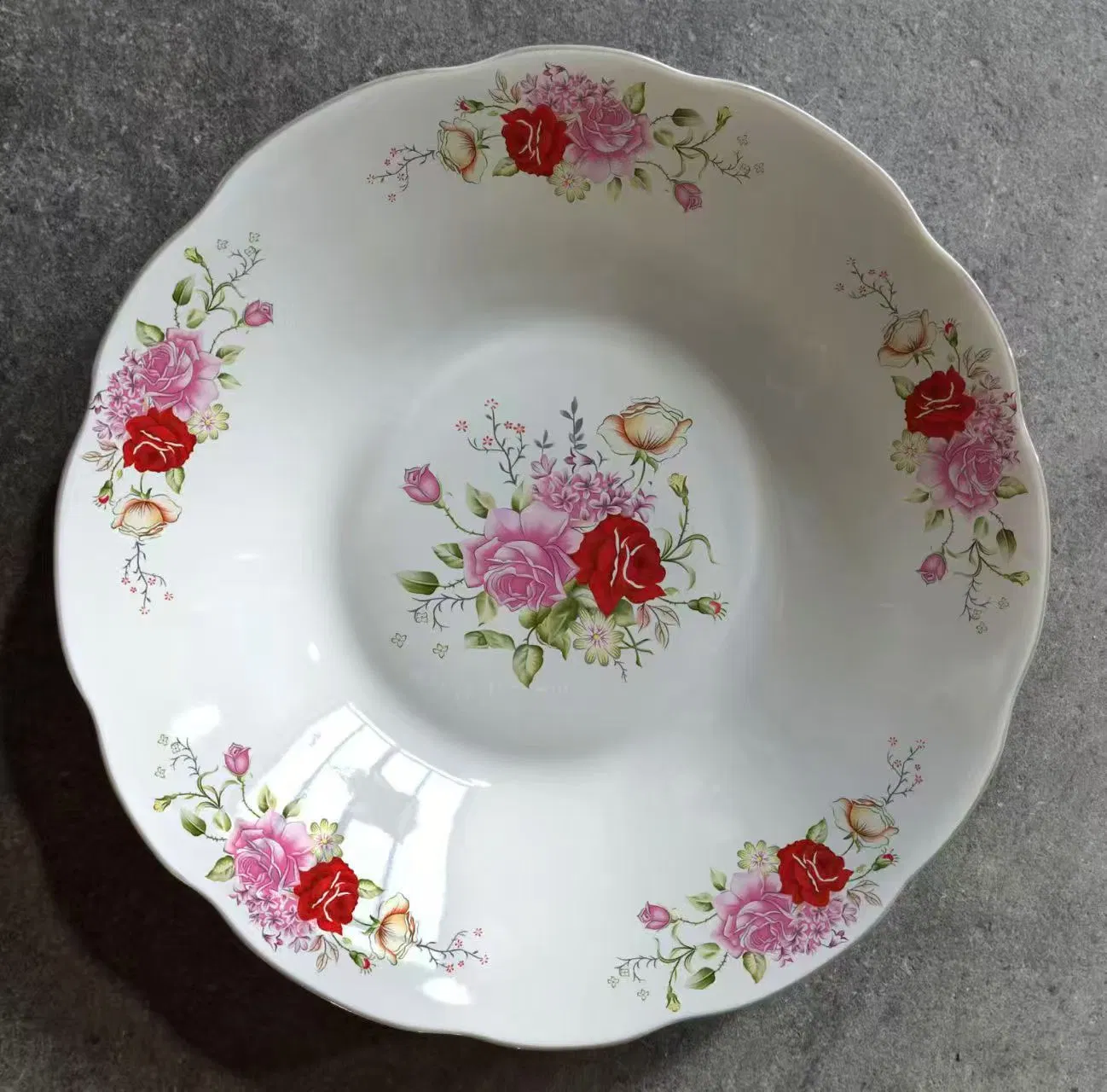 Premium Ceramic Tableware: 8" Soup Plate with Unique Decal Porcelainware Ceramic Kitchenware Tableware