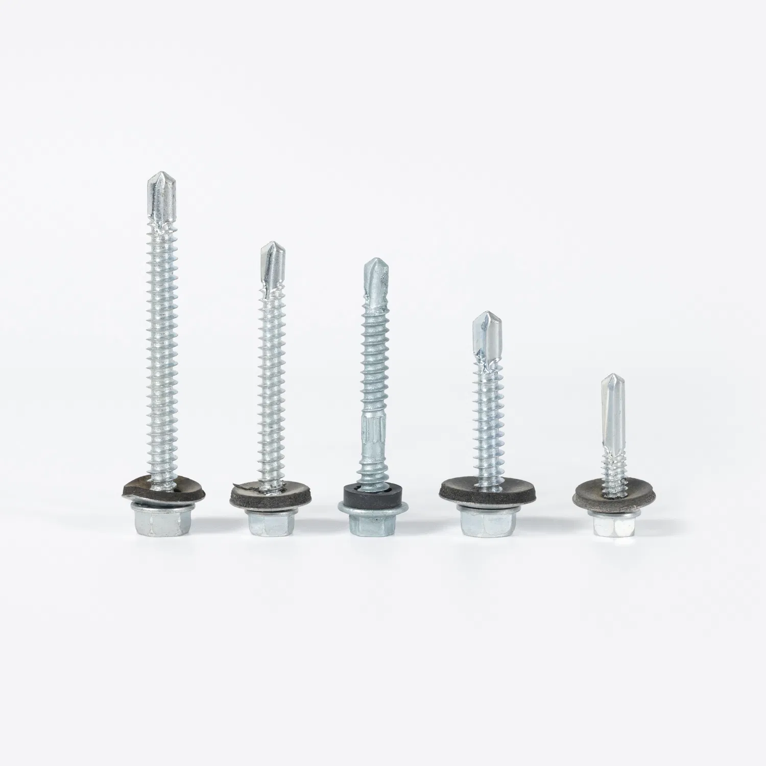 Custom Size Carbon Steel Brass Stainless Steel Self Drilling Hexagonal Head Screw DIN7504K Color Head Metal Roofing Screw