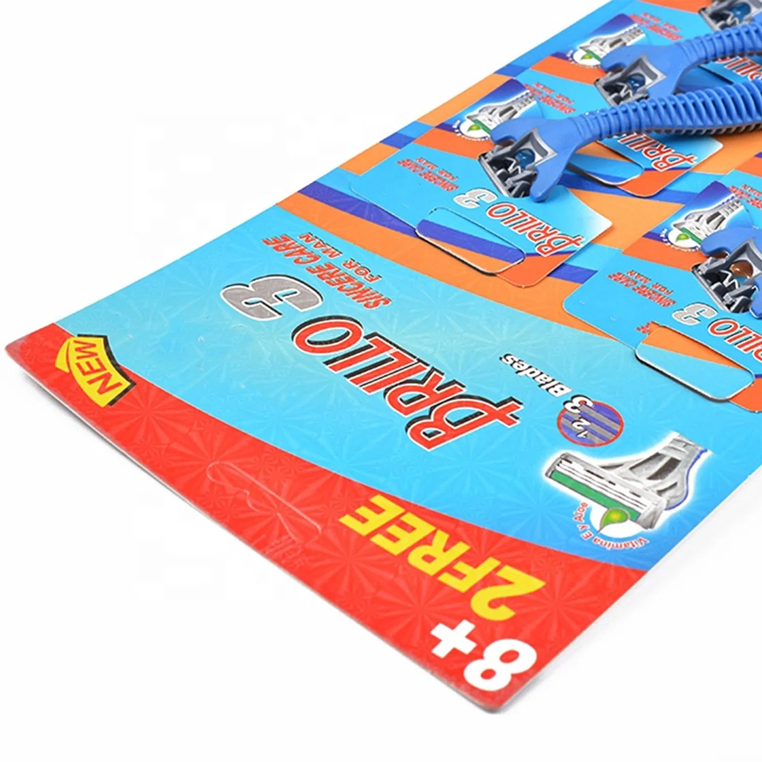 Disposable Razor of 3 Super Stainless Blades and Razor Blade Lubricant Strip for Men