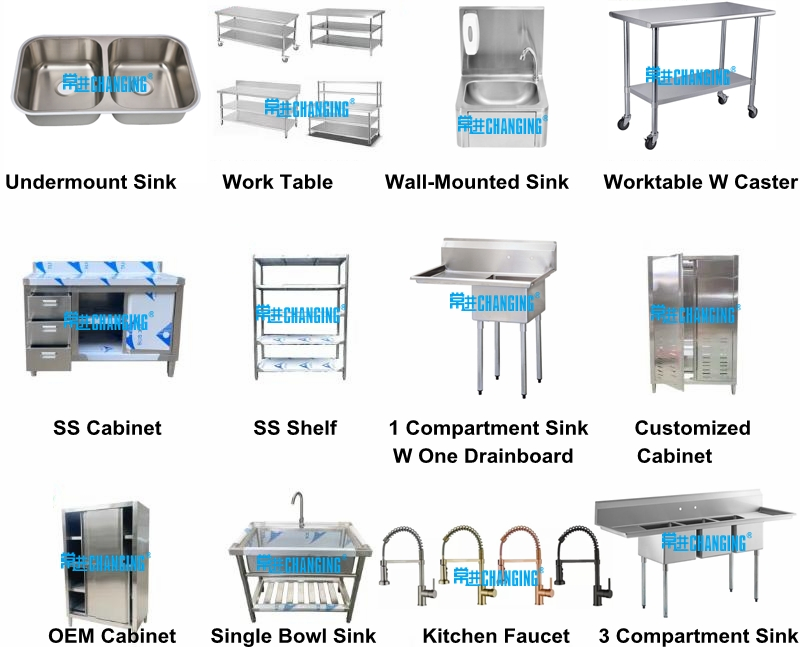 Changing Sinks Stainless Steel Double Kitchen Sink Sanitary Ware