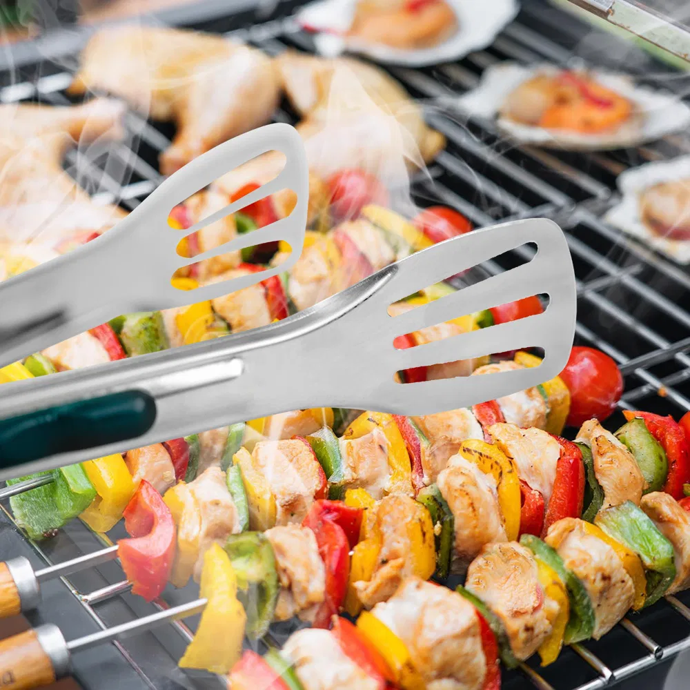 Factory OEM Wholesale Portable Stainless Steel Portable BBQ Tools BBQ Charcoal Tongs Barbecue Stove Accessories
