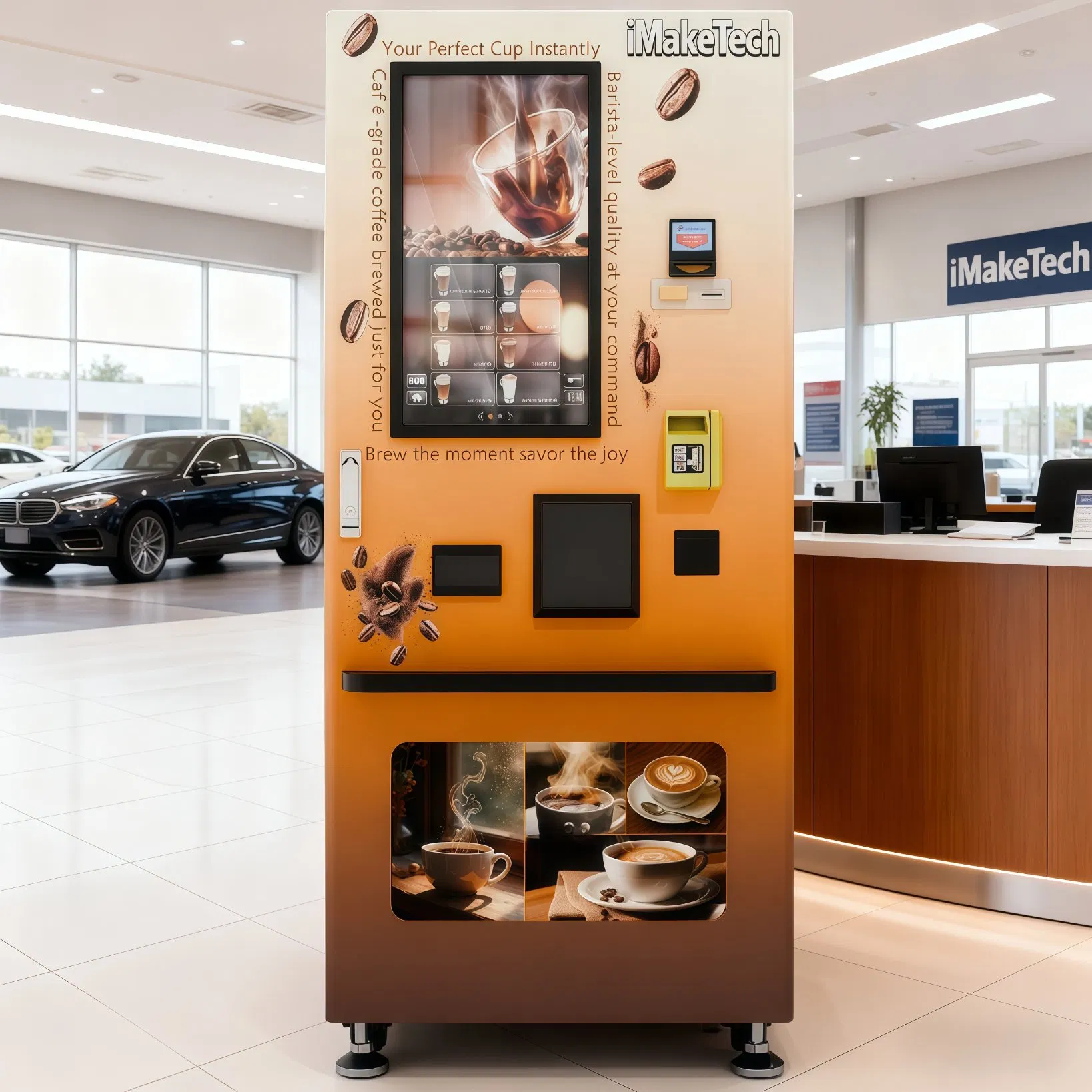 Coffee Vending Machine with Imaketech System and Automatic Operation Features