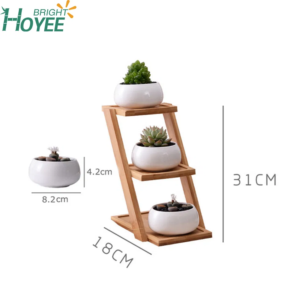 Bamboo Plant Stand for Indoor, Outdoor Plant