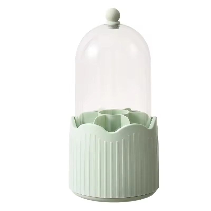 Rotating Dustproof Desktop Makeup Organizer Plastic Pen Holder for Lipstick Eyeshadow Eyeshadow Dressing Table Storage Tube