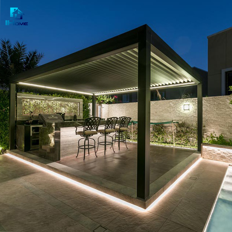Sun Shade Remote Control Electric Aluminum Outdoor Pergola