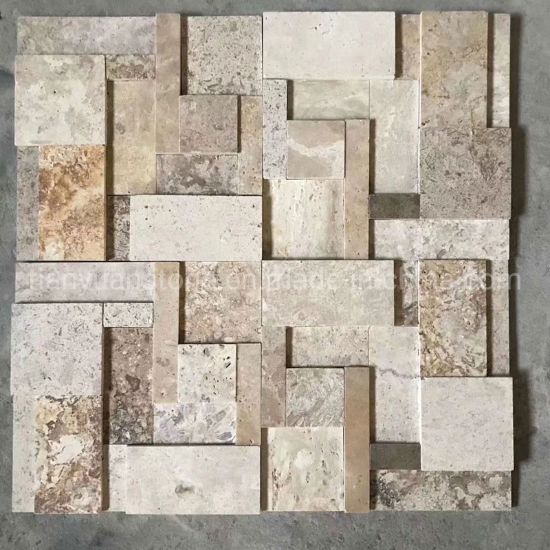 Tumbled Finish Yellow Beige Culture Stone, Limestone Stack Stone Veneer